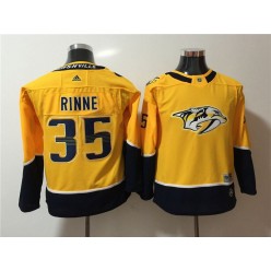 Nashville Predators #35 Pekka Rinne Yellow Youth Adidas Jersey