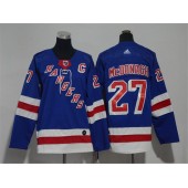 New York Rangers #27 Ryan McDonagh Blue Youth Adidas Jersey