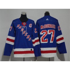 New York Rangers #27 Ryan McDonagh Blue Youth Adidas Jersey
