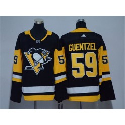 Pittsburgh Penguins #59 Jake Guentzel Black Youth Adidas Jersey