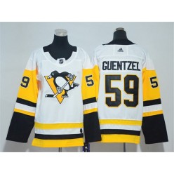 Pittsburgh Penguins #59 Jake Guentzel White Youth Adidas Jersey