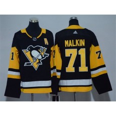 Pittsburgh Penguins #71 Evgeni Malkin Black Youth Adidas Jersey