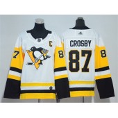 Pittsburgh Penguins #87 Sidney Crosby White Youth Adidas Jersey