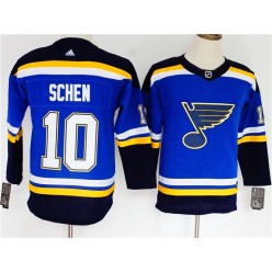 St.Louis Blues #10 Brayden Schen Blue Youth Adidas Jersey