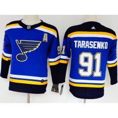 St.Louis Blues #91 Vladimir Tarasenko Blue Youth Adidas Jersey