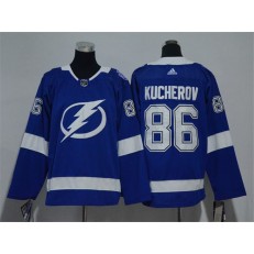 Tampa Bay Lightning #86 Nikita Kucherov Blue Youth Adidas Jersey