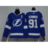 Tampa Bay Lightning #91 Steven Stamkos Blue Youth Adidas Jersey