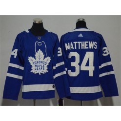Toronto Maple Leafs #34 Auston Matthews Blue Youth Adidas Jersey