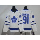Toronto Maple Leafs #91 John Tavares White Youth Adidas Jersey