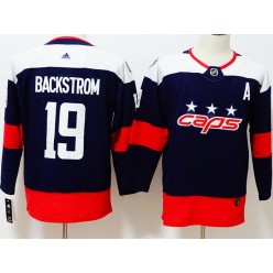 Washington Capitals #19 Nicklas Backstrom Navy Youth 2018 Stadium Series Adidas Jersey