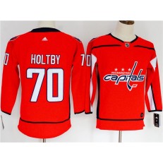 Washington Capitals #70 Braden Holtby Red Youth Adidas Jersey