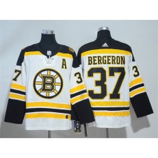 Boston Bruins #37 Patrice Bergeron White Adidas Jersey