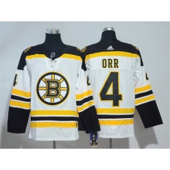 Boston Bruins #4 Bobby Orr White Adidas Jersey