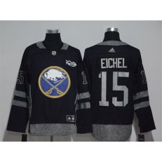 Buffalo Sabres #15 Jack Eichel Black 1917-2017 100th Anniversary Adidas Jersey
