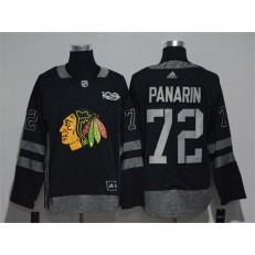 Chicago Blackhawks #72 Artemi Panarin Black 1917-2017 100th Anniversary Adidas Jersey