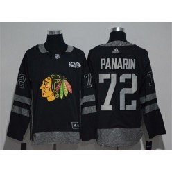 Chicago Blackhawks #72 Artemi Panarin Black 1917-2017 100th Anniversary Adidas Jersey