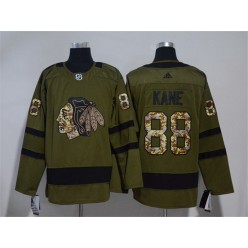 Chicago Blackhawks #88 Patrick Kane Olive Adidas Jersey