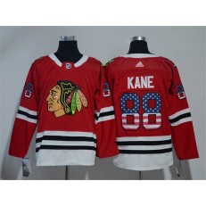 Chicago Blackhawks #88 Patrick Kane Red USA Flag Adidas Jersey