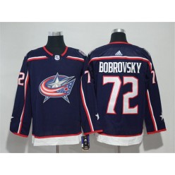 Columbus Blue Jackets #72 Sergei Bobrovsky Navy Adidas Jersey
