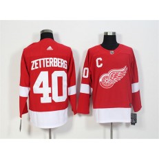 Detroit Red Wings #40 Henrik Zetterberg Red Adidas Jersey