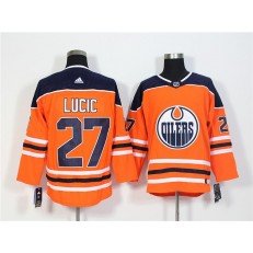 Edmonton Oilers #27 Milan Lucic Orange Adidas Jersey