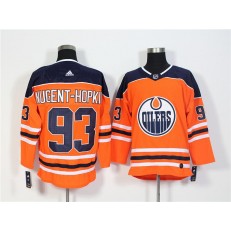 Edmonton Oilers #93 Ryan Nugent-Hopkins Orange Adidas Jersey