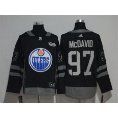 Edmonton Oilers #97 Connor McDavid Black 1917-2017 100th Anniversary Adidas Jersey