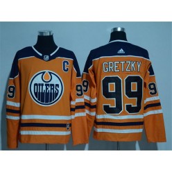 Edmonton Oilers #99 Wayne Gretzky Orange Adidas Jersey