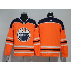 Edmonton Oilers Blank Orange Adidas Jersey