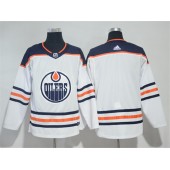 Edmonton Oilers Blank White Adidas Jersey