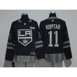 Los Angeles Kings #11 Anze Kopitar Black 1917-2017 100th Anniversary Adidas Jersey