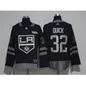 Los Angeles Kings #32 Jonathan Quick Black 1917-2017 100th Anniversary Adidas Jersey