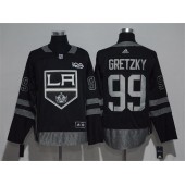 Los Angeles Kings #99 Wayne Gretzky Black 1917-2017 100th Anniversary Adidas Jersey