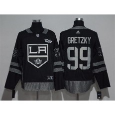 Los Angeles Kings #99 Wayne Gretzky Black 1917-2017 100th Anniversary Adidas Jersey