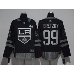 Los Angeles Kings #99 Wayne Gretzky Black 1917-2017 100th Anniversary Adidas Jersey
