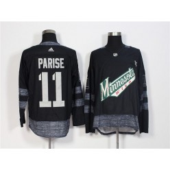 Minnesota Wild #11 Zach Parise New Black 1917-2017 100th Anniversary Adidas Jersey