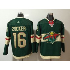 Minnesota Wild #16 Jason Zucker Green Adidas Jersey