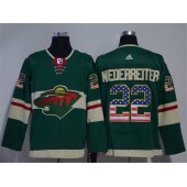 Minnesota Wild #22 Nino Niederreiter Green USA Flag Adidas Jersey