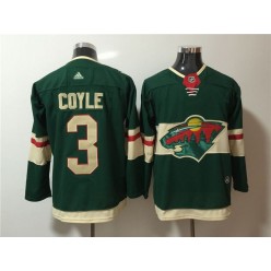 Minnesota Wild #3 Charlie Coyle Green Adidas Jersey
