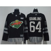 Minnesota Wild #64 Mikael Granlund Black 1917-2017 100th Anniversary Adidas Jersey