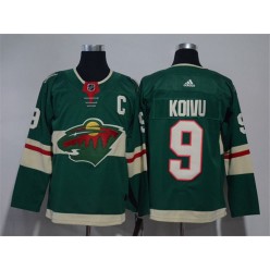 Minnesota Wild #9 Mikko Koivu Green Adidas Jersey