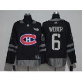 Montreal Canadiens #6 Shea Weber Black 1917-2017 100th Anniversary Adidas Jersey