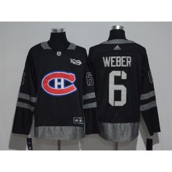 Montreal Canadiens #6 Shea Weber Black 1917-2017 100th Anniversary Adidas Jersey
