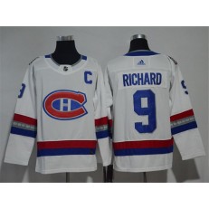 Montreal Canadiens #9 Maurice Richard White 2017 NHL 100 Classic Adidas Jersey