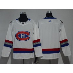 Montreal Canadiens Blank White 2017 NHL 100 Classic Adidas Jersey