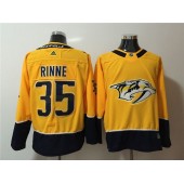 Nashville Predators #35 Pekka Rinne Yellow Adidas Jersey