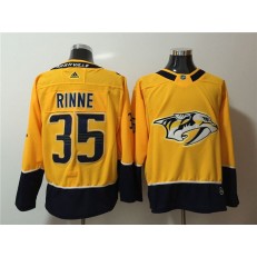 Nashville Predators #35 Pekka Rinne Yellow Adidas Jersey