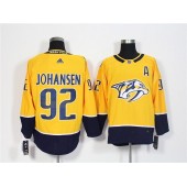 Nashville Predators #92 Ryan Johansen Yellow Adidas Jersey