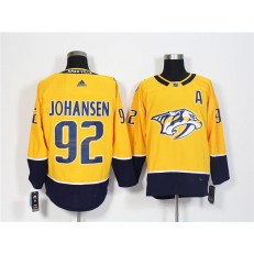 Nashville Predators #92 Ryan Johansen Yellow Adidas Jersey