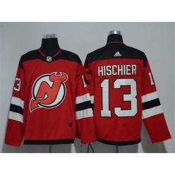 New Jersey Devils #13 Nico Hischier Red Adidas Jersey
